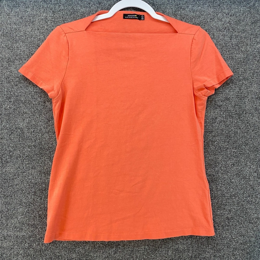 Kate Spade Saturday Blouse Top Womens M‎ Coral Boat Neck Preppy Ladies Casual